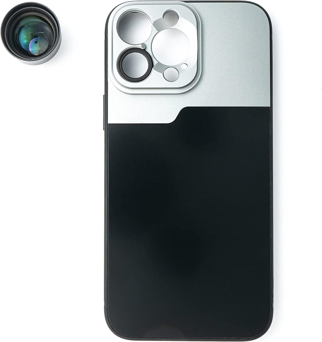 SYSTEM-S Zoom Linse 3X Tele Objektiv Filter mit Hülle in Schwarz für iPhone 14 Pro