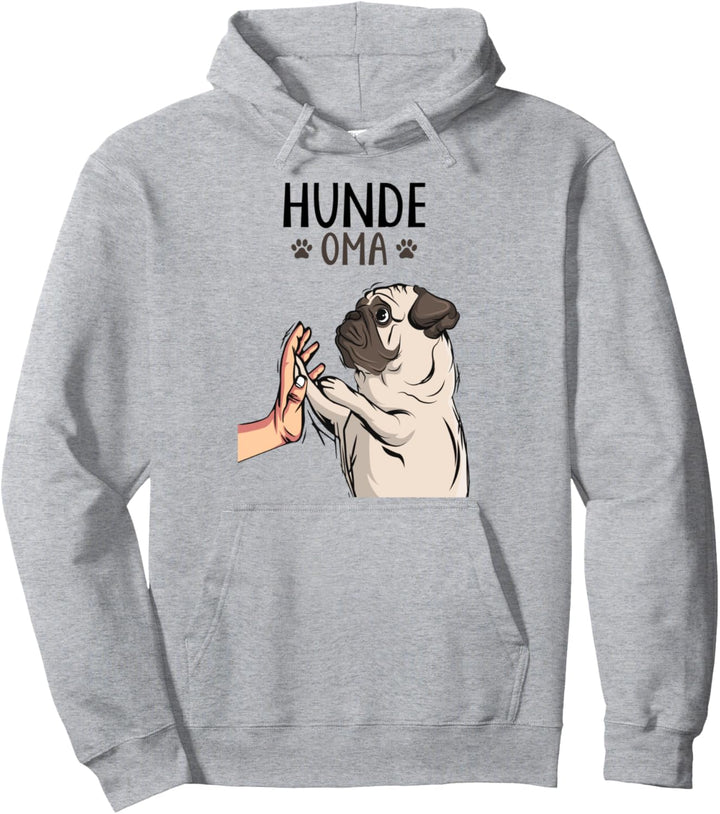 Hunde Oma - Mops Hundehalterin Pug Frauchen Damen Pullover Hoodie