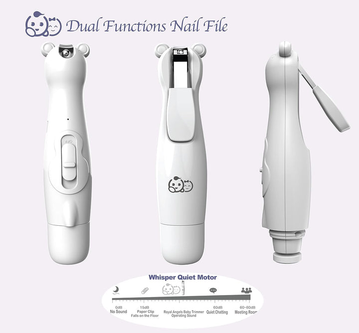 Wiederaufladbarer Baby-Nagelknipser 20 in 1, sicherer elektrischer Nagelschneider, Baby-Nagelset, zu