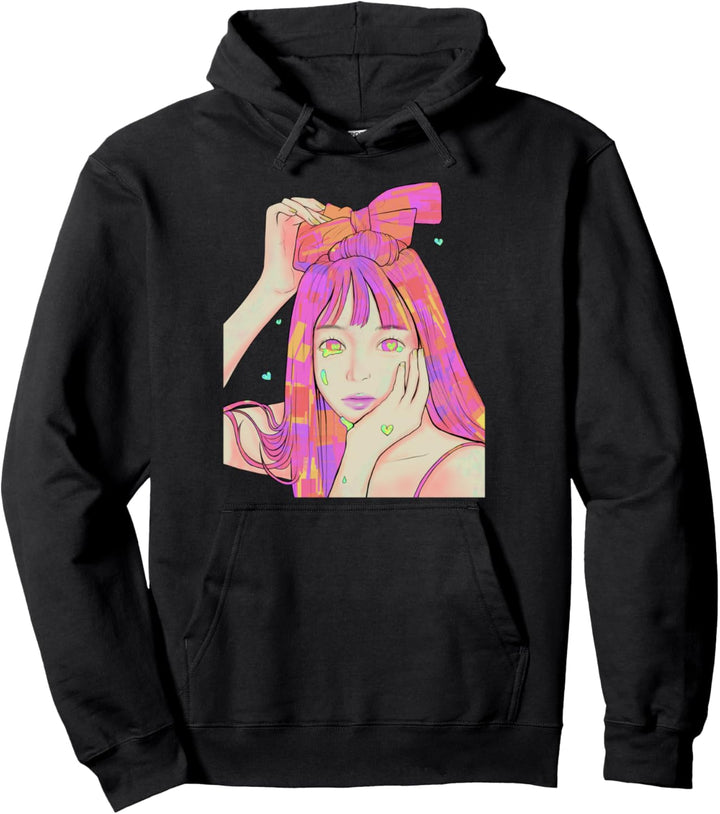 Trauriges Mädchen Japanisches Anime Mädchen Pullover Hoodie