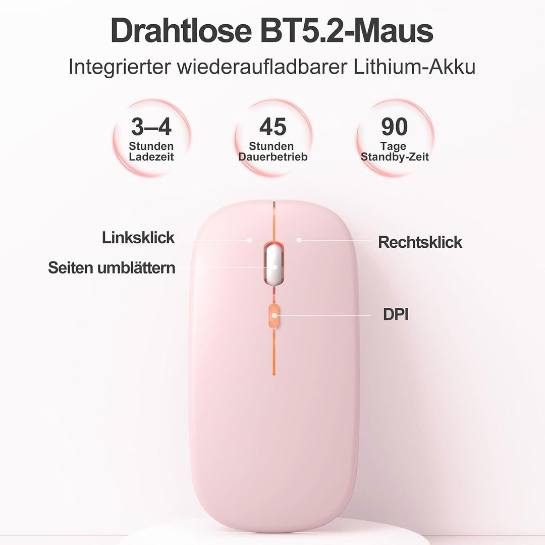 drivego Tastatur Hülle mit Maus for iPad A16 11/10 Generation &amp; Schutzfolie | (11/10.9 Zoll, 2025/20