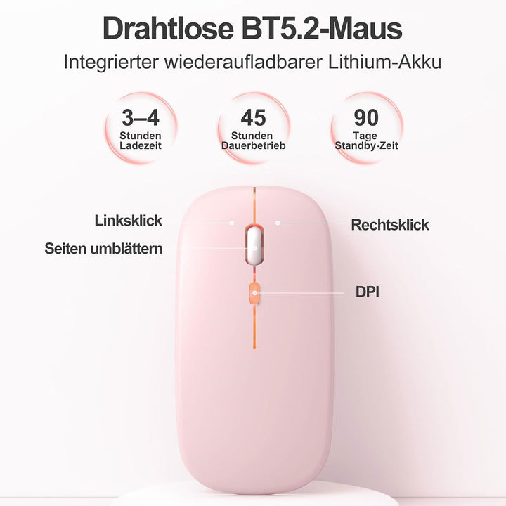 drivego Tastatur Hülle mit Maus for iPad A16 11/10 Generation &amp; Schutzfolie | (11/10.9 Zoll, 2025/20