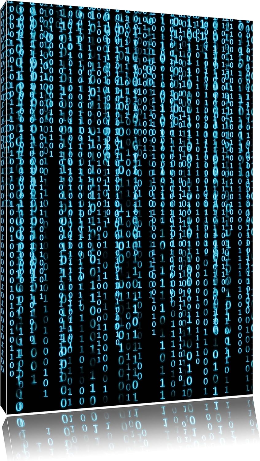 Pixxprint Matrix, Format: 100x70 auf Leinwand, XXL riesige Bilder fertig gerahmt mit Keilrahmen, Kun