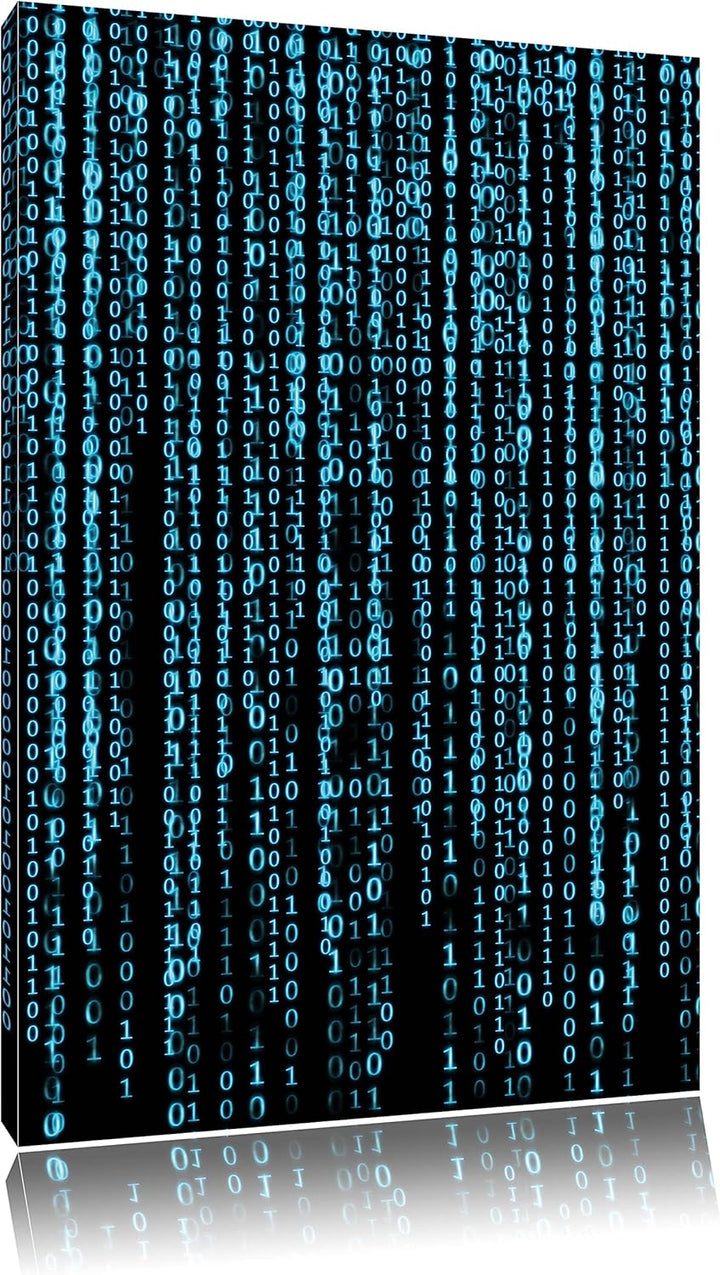 Pixxprint Matrix, Format: 100x70 auf Leinwand, XXL riesige Bilder fertig gerahmt mit Keilrahmen, Kun