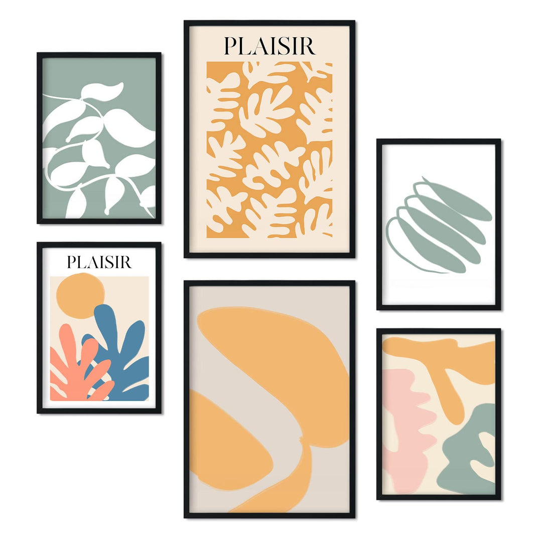 Nacnic Set von 6 Poster Vegetation. Sammlung von Platten mit ästhetischer Collage für Innendekoratio