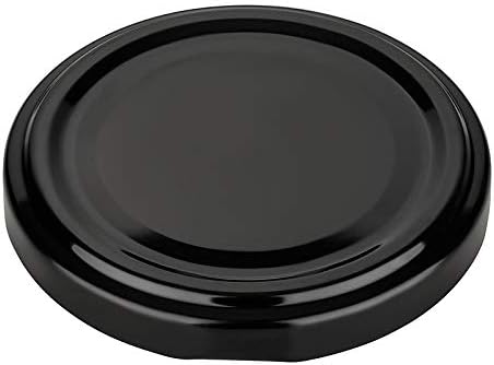 gouveo 6er Set Einmachgläser 730 ml eckig mit Schraub-Deckel schwarz - Grosse Vorratsgläser mit Dreh