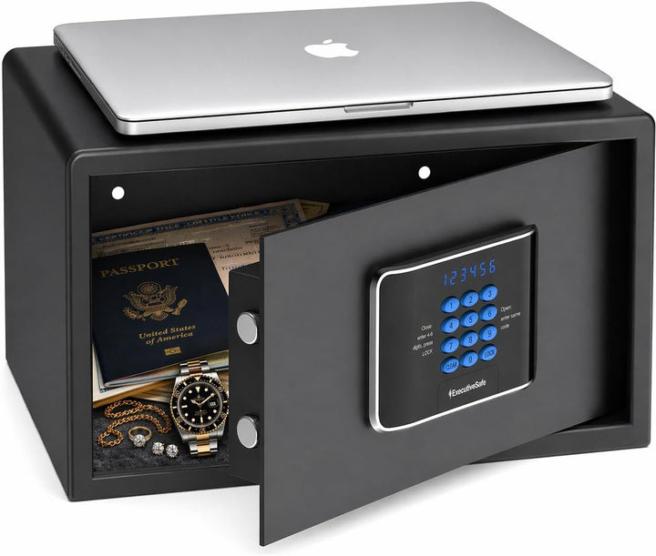 AXS-5 Grosser digitaler Laptop-Safe für Zuhause, Büro und Hotel – passend für 17-Zoll-Laptop, elektr