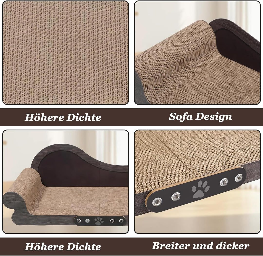 Sofa förmiges Kratzbretter Katze - Katzenkratzbrett aus Langlebiger Wellpappe, 67.8cm Breite, Kratzp