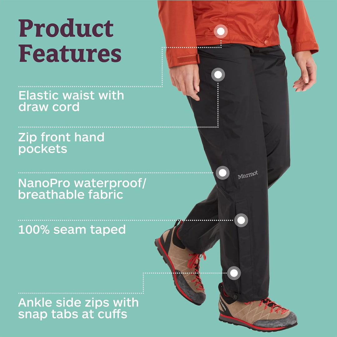 Marmot Damen Wm's PreCip Eco Pant Short, Wasserdichte Regenhose, winddichte Wanderhose, atmungsaktiv