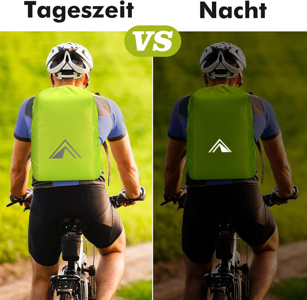 Regenschutz für Rucksäcke, Schultaschen, wasserdichter Rucksack-Regenschutz mit pyramidenförmigem Re