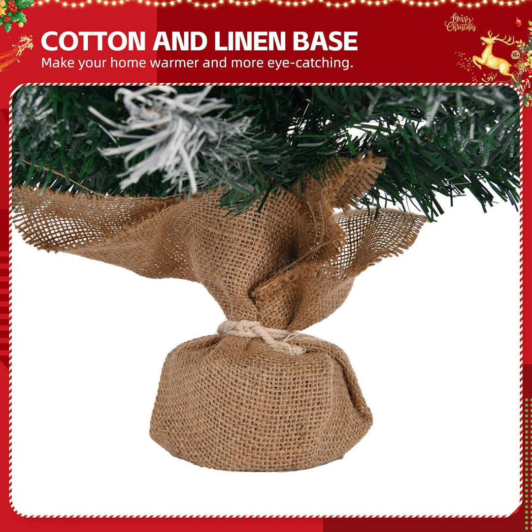 LEADZM Mini Weihnachtsbaum, künstlicher Weihnachtsbaum mini 60 cm - klein künstlich geschmückt für W