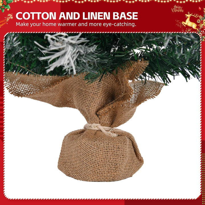 LEADZM Mini Weihnachtsbaum, künstlicher Weihnachtsbaum mini 60 cm - klein künstlich geschmückt für W
