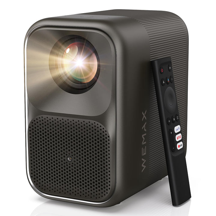WEMAX Smart Beamer mit Google TV & Netflix Lizenziert, 500 ISO Lumen, 1080P (4K), 8-Punkt Auto-Keyst