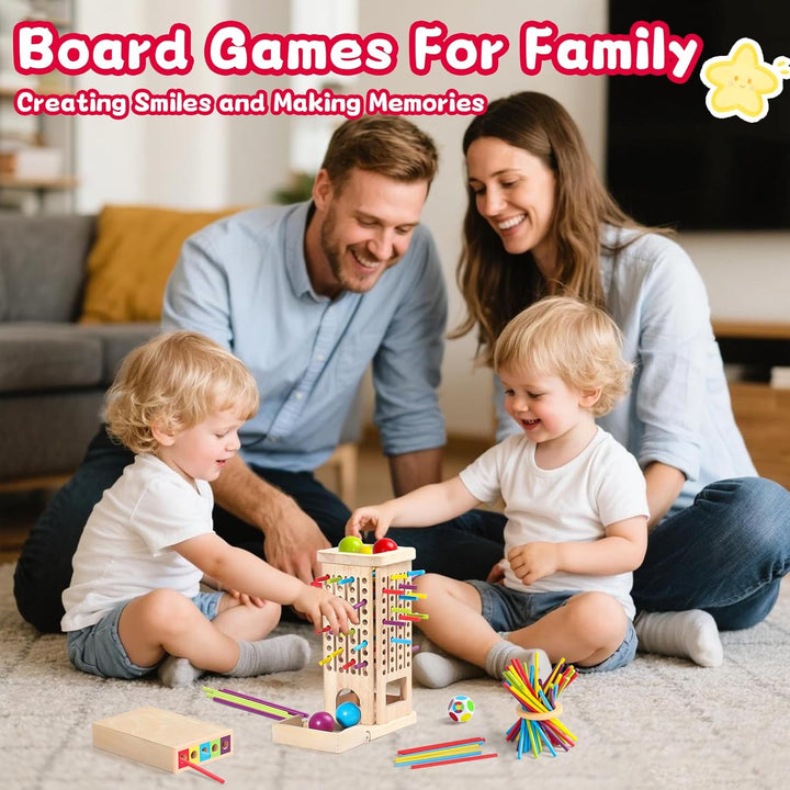 Akokie Montessori Spielzeug ab 3 Jahre Spiele ab 3 4 5 Jahren 3-IN-1 Brettspiele Lernspiele ab 4 Jah