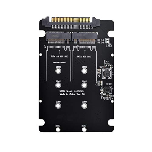 Cablecc SFF-8639 NVME U.2 to Combo NGFF M.2 M-Key SATA PCIe SSD Adapter for Mainboard Replace SSD 75