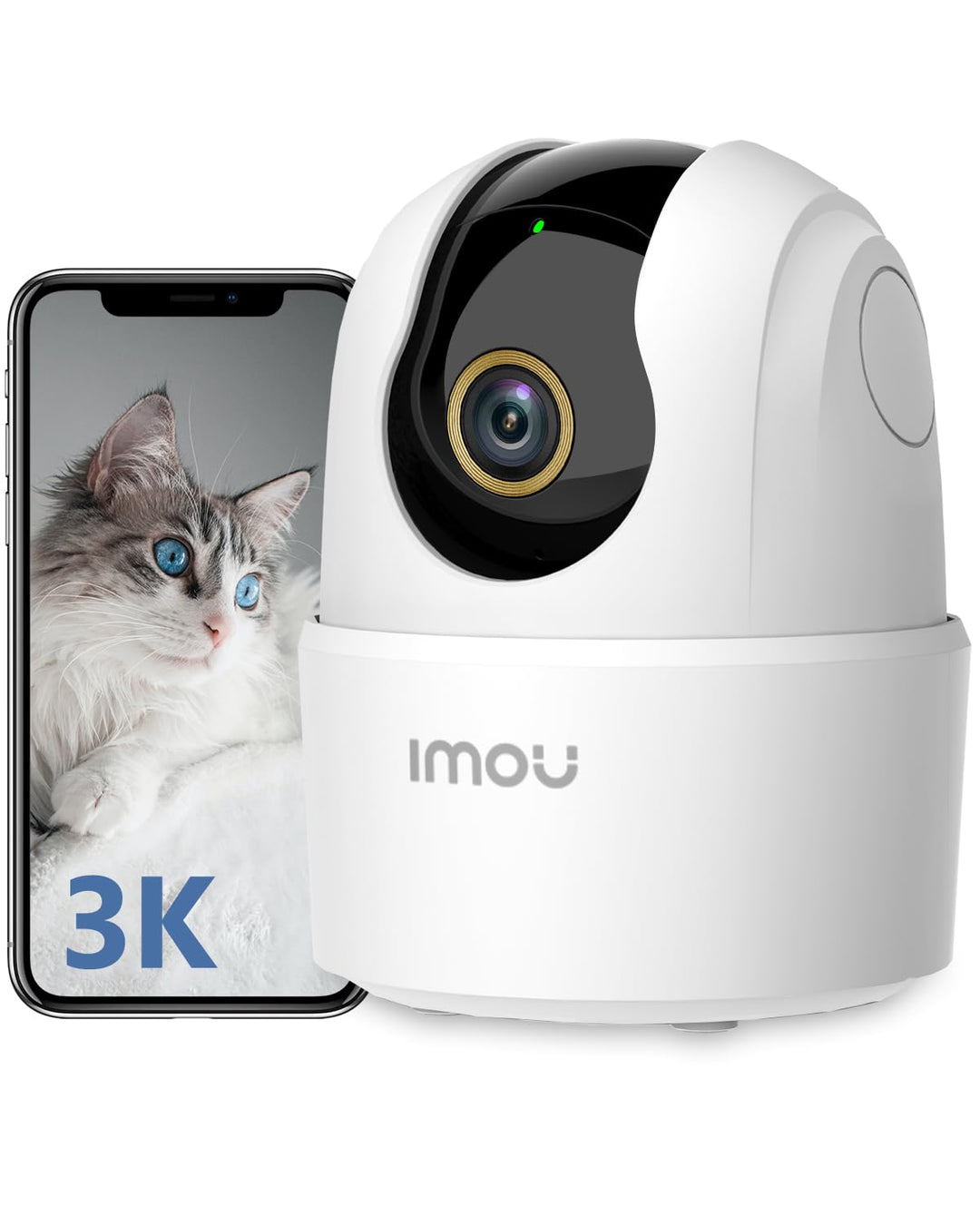 Imou 3K 5MP Überwachungskamera Innen 360° WLAN Baby Kamera mit AI Personen-/Geräusch-/Bewegungserken