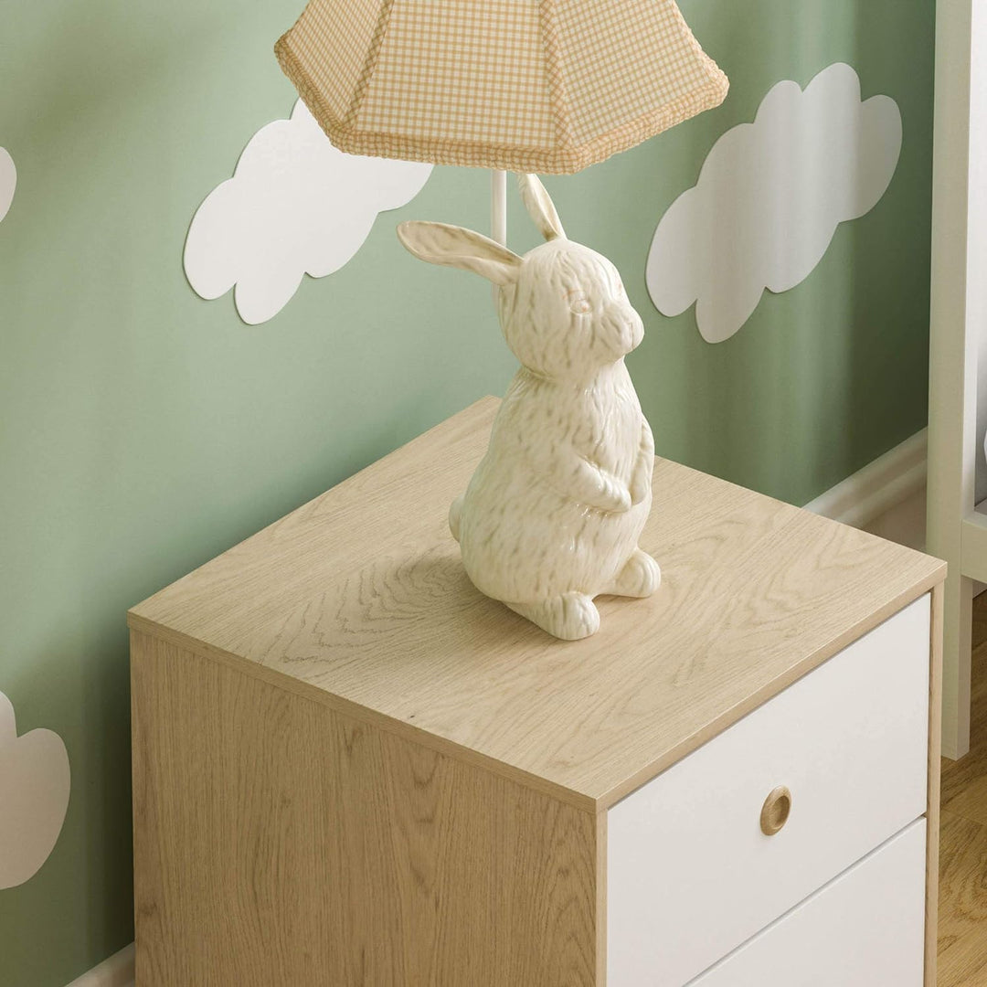 Junior Vida Kommoden & Sideboards, Spanplatte, Weiss & Eiche, Standard, Weiss & Eiche
