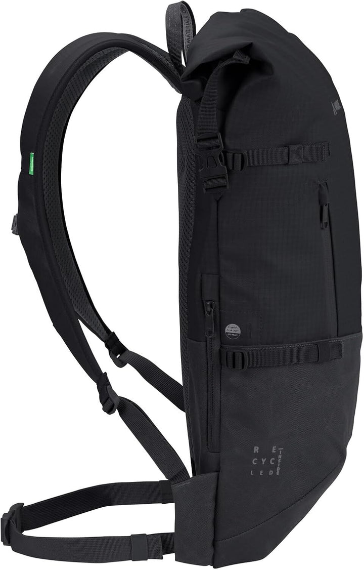 VAUDE Cityrucksack CityGo II 23 Liter, wasserdicht &amp; leicht – Schwarz Schwarz Einheitsgrösse, Schwar