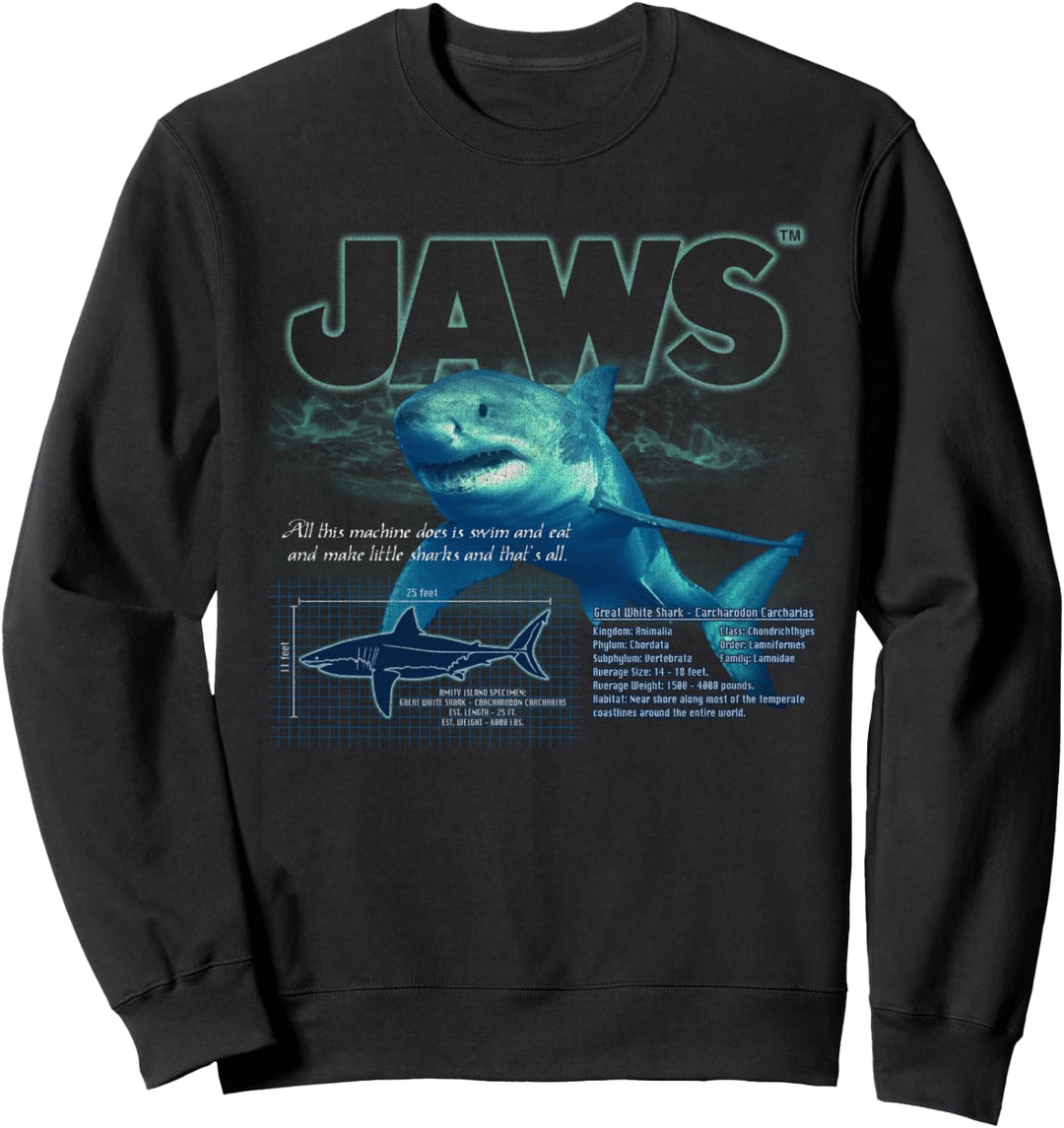 Jaws Info Profile Poster Sweatshirt