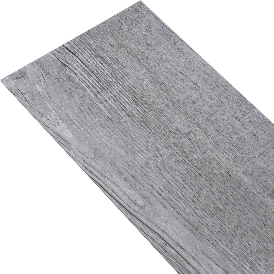 Bodenplanken PVC Mattes Holzgrau 2,51 m² 18 Stück selbstklebend rechteckig robust für Wohnzimmer Küc