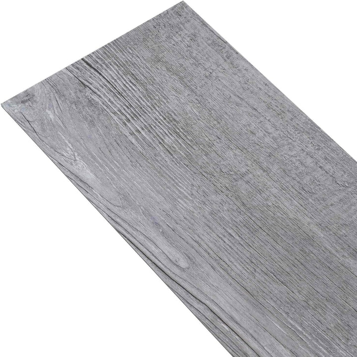 Bodenplanken PVC Mattes Holzgrau 2,51 m² 18 Stück selbstklebend rechteckig robust für Wohnzimmer Küc