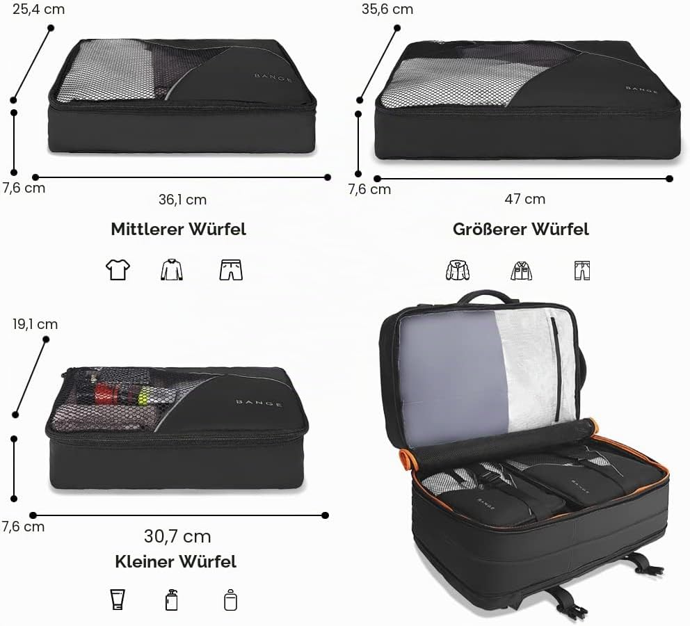 BANGE Reiserucksack, Handgepäck Rucksack Strapazierfähige Convertible Duffle Bag Fit für 17,3-Zoll-L