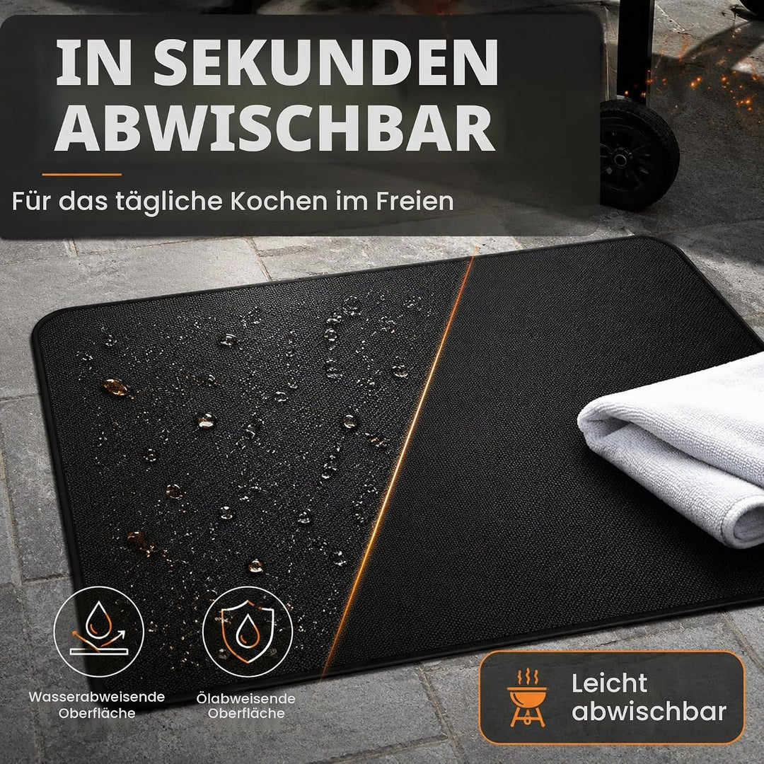 UBeesize Thickened 152x91cm unter Grill Matte für Outdoor-Grill, feuerfeste Matte für Rasen, Raucher
