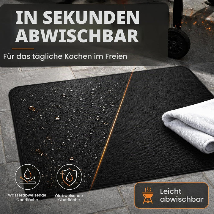 UBeesize Thickened 152x91cm unter Grill Matte für Outdoor-Grill, feuerfeste Matte für Rasen, Raucher