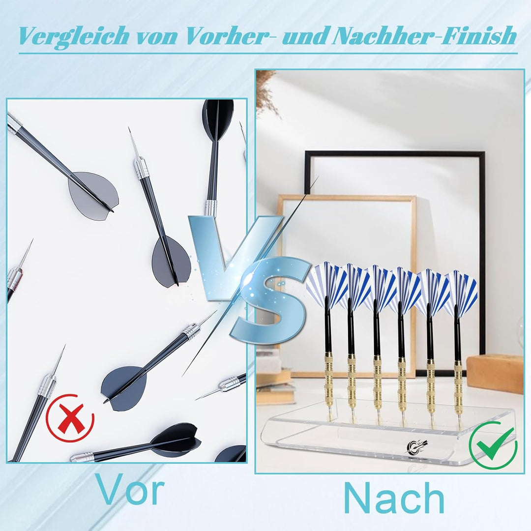 2Pcs Dart Ständer Acryl Klar Darthalter Dart Displayständer für 36 Darts Dartpfeile Halterung Person