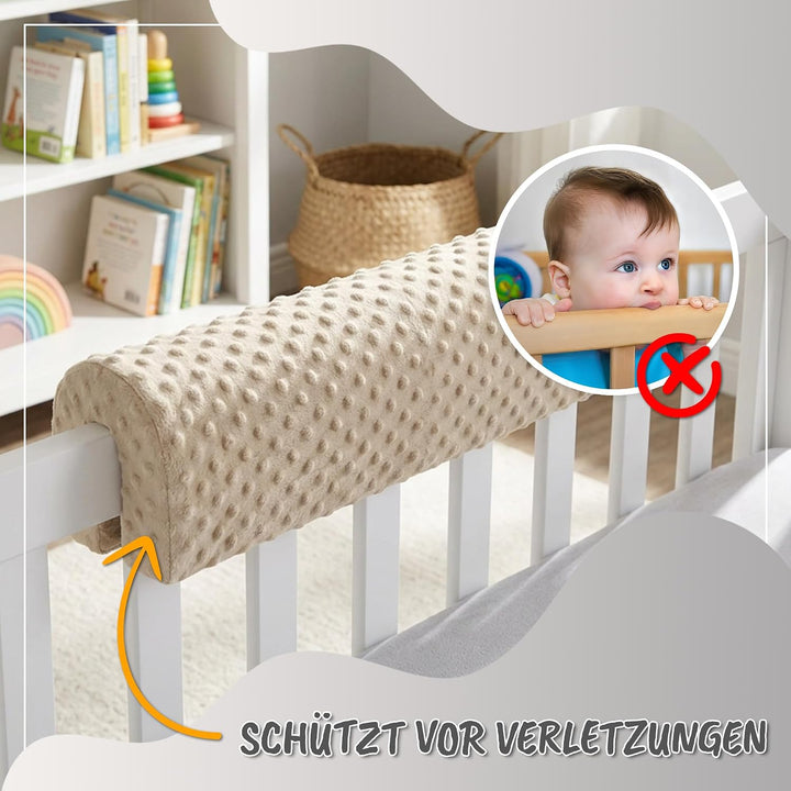 Bezug für Bettkantenschutz für Kinderbetten 120 cm - Schutz für Bettrahmen Baby Bett rausfallschutz