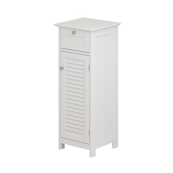 Vicco Midischrank Riad, Weiss, 32 x 87 cm mit Tür und Schublade, Midischrank