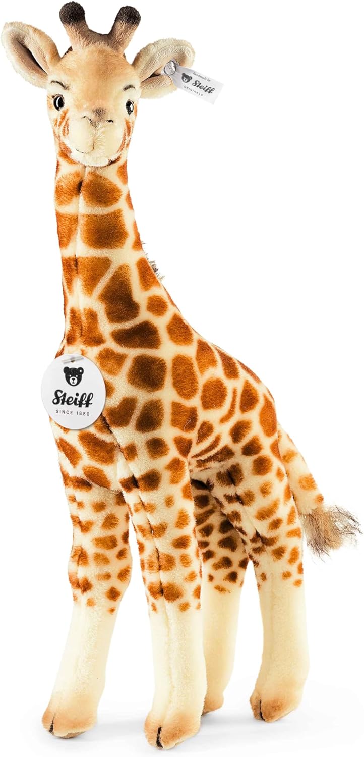 Steiff Bendy Giraffe - 45 cm - Kuscheltier für Kinder - Plüschgiraffe - weich & waschbar - beige, br