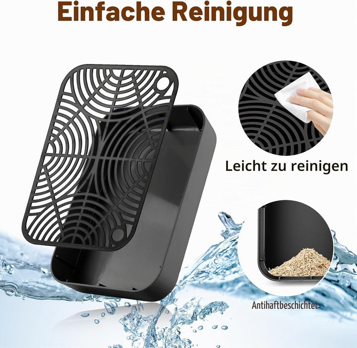 Kunststoff Katzentreppe, Katzentoilettenrampe mit Filterfunktion, Katzenstreu-Filterpedal für Kätzch