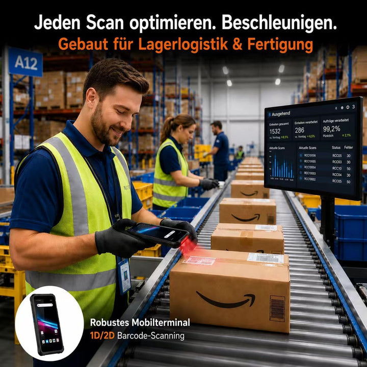 FARSET F20X PDA-Barcodescanner mit HW-N6603-Scanner-Engine, IP67 Handheld-Mobilcomputer für Inventur