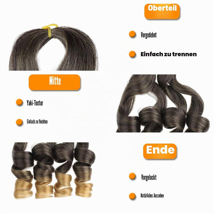 Curly Braiding Hair 8 packs 24 Inch French Curly Braiding Hair 1B/27 Bouncy Braiding Hair Extensions
