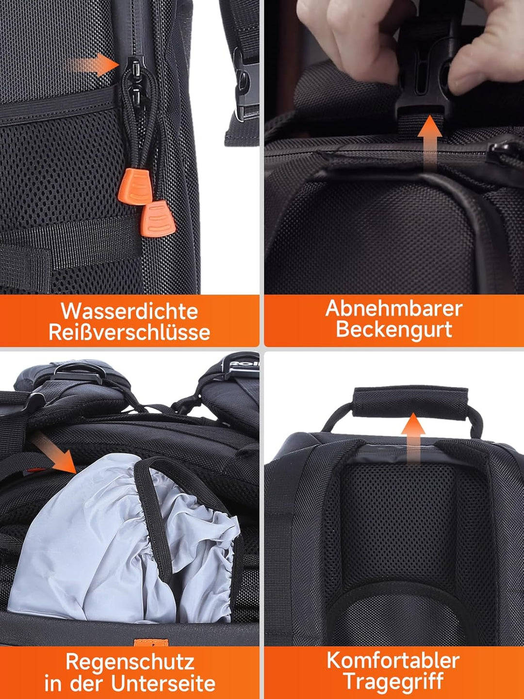 Rollei 20290 Fotoliner Fotorucksack M I grosser Kamerarucksack I Daypack I inkl. Laptop-Fach, Regens