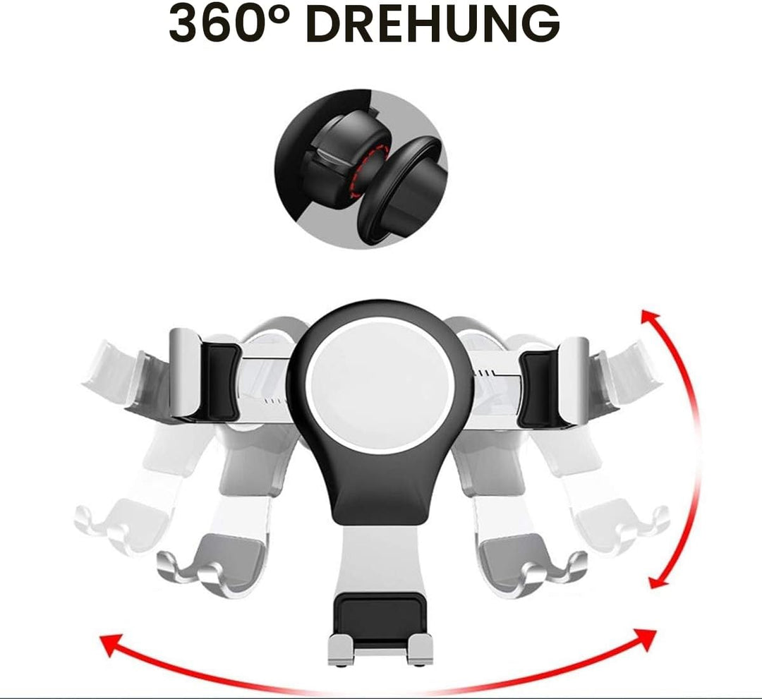 Handyhalter für Audi A3 8V, KFZ Lüftungsschlitze mit 360 Grad drehbar Aluminium-Legierung Handyhalte