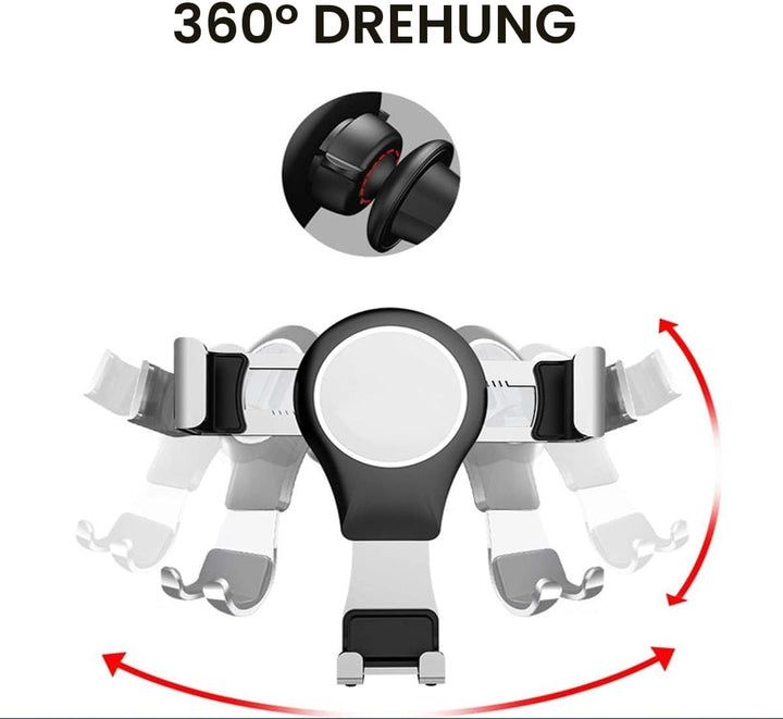 Handyhalter für Audi A3 8V, KFZ Lüftungsschlitze mit 360 Grad drehbar Aluminium-Legierung Handyhalte