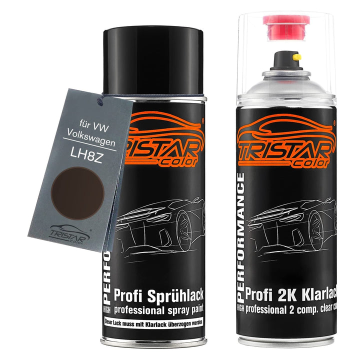 TRISTARcolor Autolack 2K Spraydosen Set für VW/Volkswagen LH8Z Toffee Braun Metallic/Toffee/Graciosa