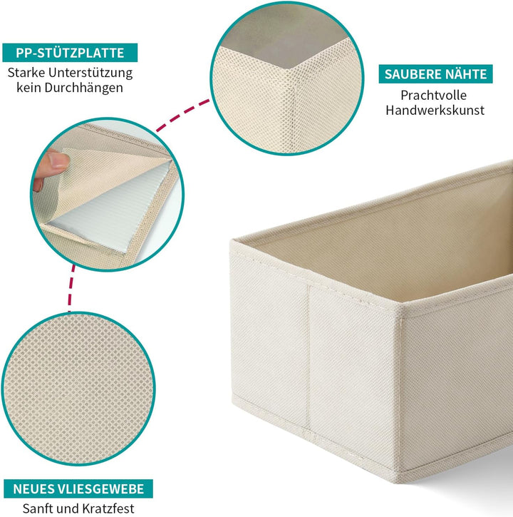 6er Set Schubladen Organizer kompatibel mit PAX Kleiderschrank 75x58 cm, Faltbar Stabil, Aufbewahrun