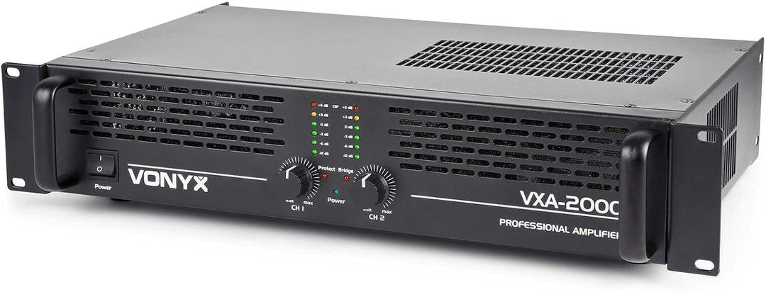 Vonyx VXA-2000 PA-Verstärker 2000 Watt mit Brückenschaltung und SMT