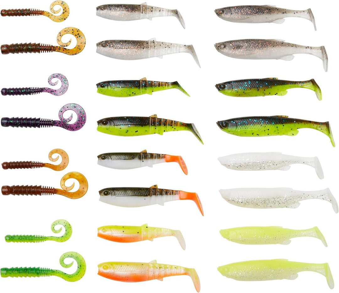 Savage Gear Barsch Akademie Kit - Ultimatives Barschköder-Set für Süsswasserangler - Soft Baits & Ji