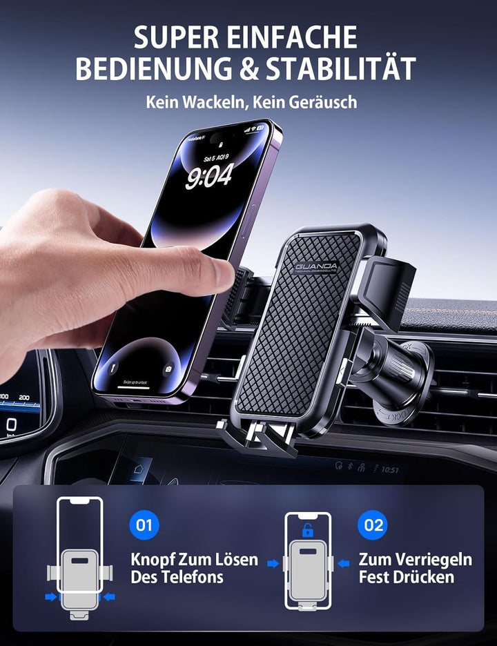 GUANDA TECHNOLOGIES CO., LTD. Handyhalterung Auto Smartphone Handyhalter Lüftung Universale Rutschfe