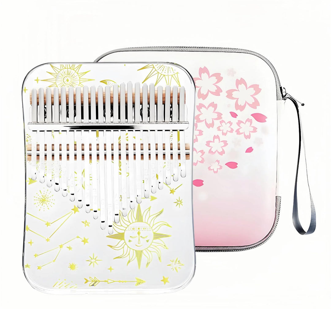 Kalimba 21 Schlüssel, Crystal Fingerklaviere，Professionelle Daumenklavier Carlimba, Mbira Instrument