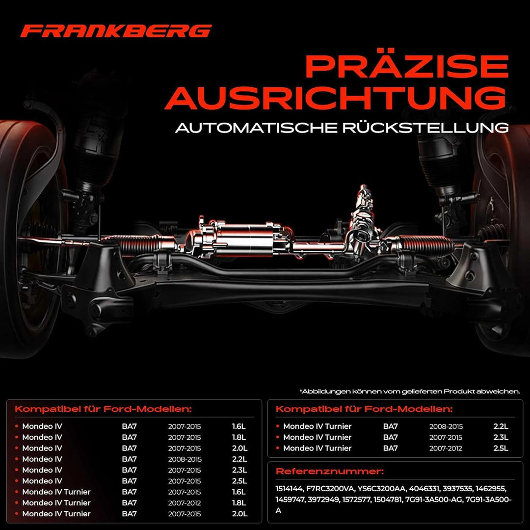 Frankberg Lenkgetriebe Servolenkgetriebe Hydraulisch für Linkslenker Kompatibel mit Mondeo IV BA7 1.