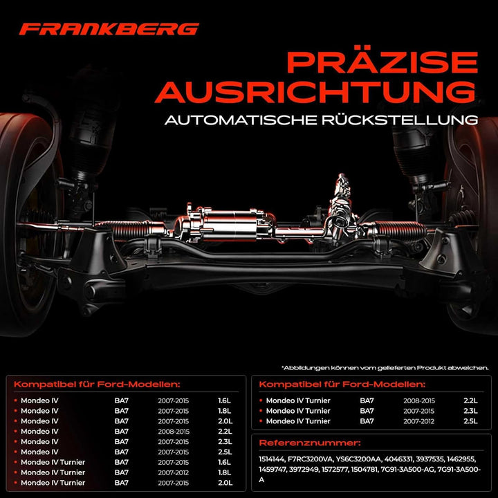 Frankberg Lenkgetriebe Servolenkgetriebe Hydraulisch für Linkslenker Kompatibel mit Mondeo IV BA7 1.