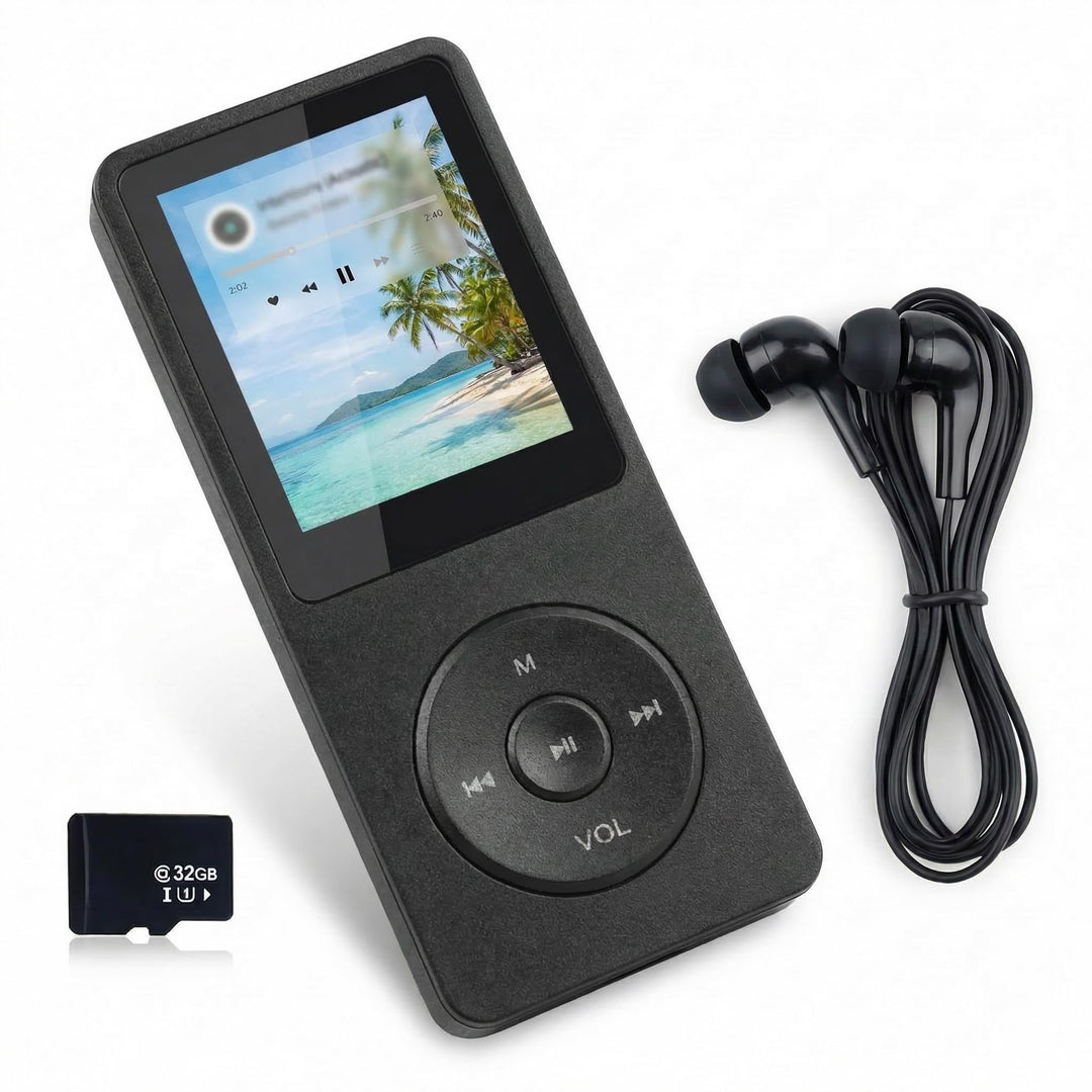 Bluetooth 5.3 MP3 Player mit Lautsprecher, 1,8 Zoll Bildschirm, Verlustfreier HiFi Bluetooth MP3 Pla