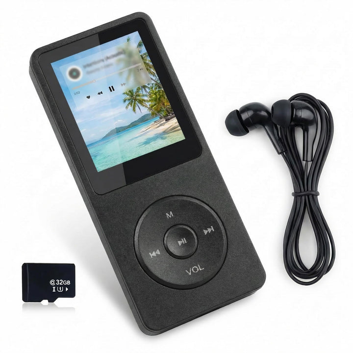 Bluetooth 5.3 MP3 Player mit Lautsprecher, 1,8 Zoll Bildschirm, Verlustfreier HiFi Bluetooth MP3 Pla