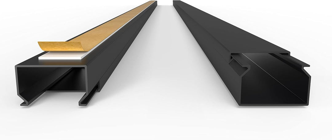Kabelkanal Selbstklebend Pro mit Schaumklebeband, Kabelschacht 50m 25x16mm - 50x1m, Black - Schwarz