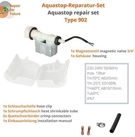 DREHFLEX - Reparaturset für Aquastopschlauch/Aquastop - Magnetventil Type 902 BITRON - passend für B